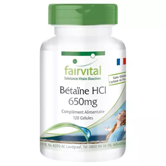 complément bétaine hcl 650mg fairvital amazon